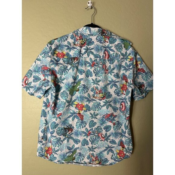 Marvel Spiderman Button Shirt Short Sleeve Size Medium - Picture 4 of 4